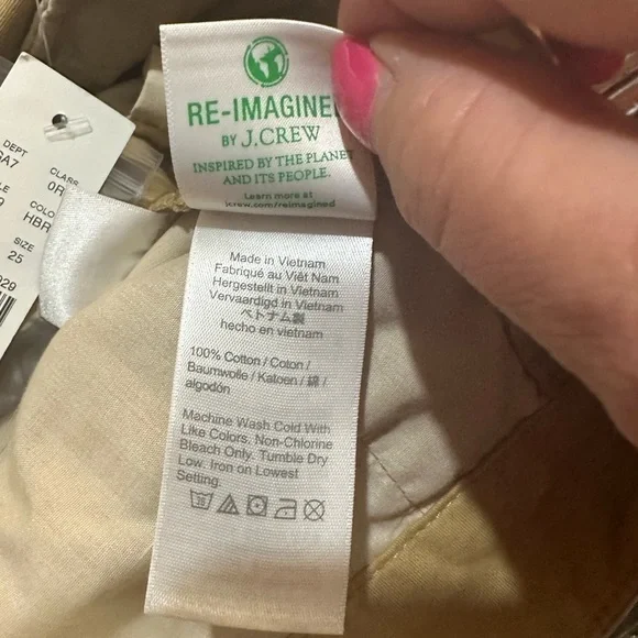 J Crew Sailor Heritage Chino Pants Honey Brown size 25 NWT - Picture 8 of 11